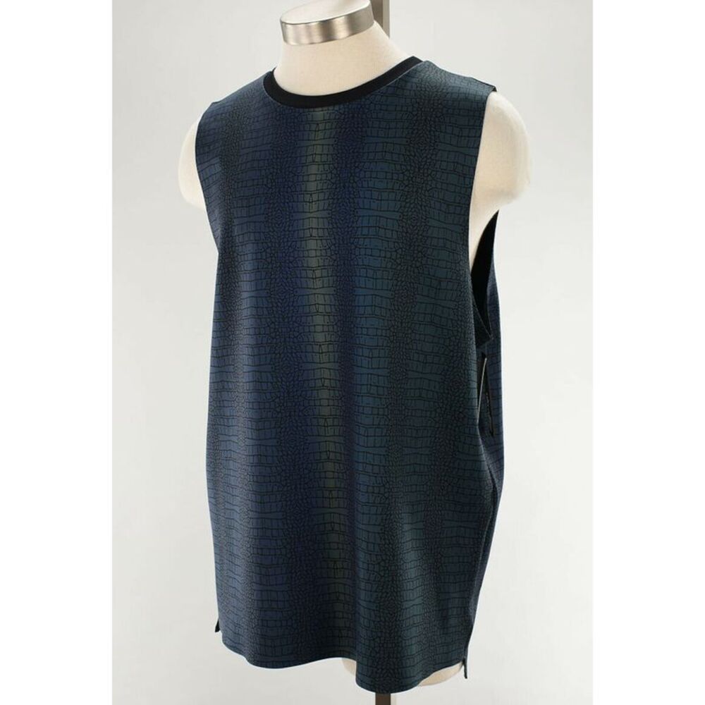 NWT ULTRACOR Mens Teal Printed Crew Neck Shirt L